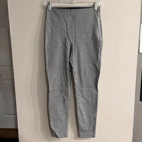 LOFT Women's Houndstooth Petite Side Zip High Waist Skinny Pants Size 00P - Picture 1 of 6